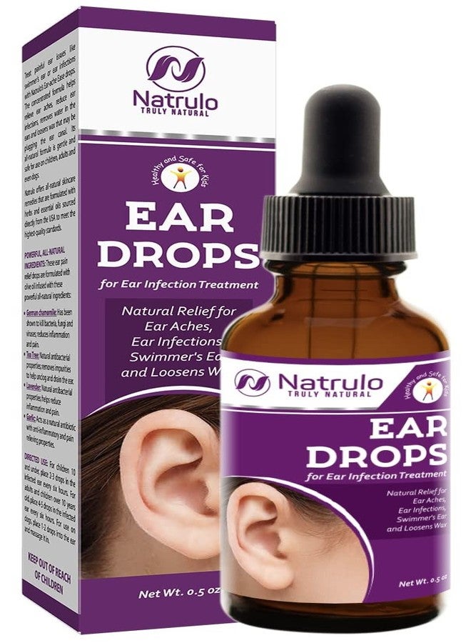 Natrulo Natural Ear Drops for Ear Infection – Homeopathic Eardrops for Adults, Kids, Baby, & Pets – Relieves Ear Aches, Swimmer's Ear, & Loosens Wax – Kids Safe Ear Health Made in USA - Image 1